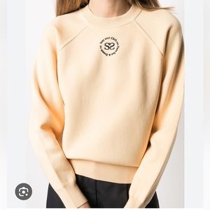 Sandro Antigua Knit pastel yellow crewneck
